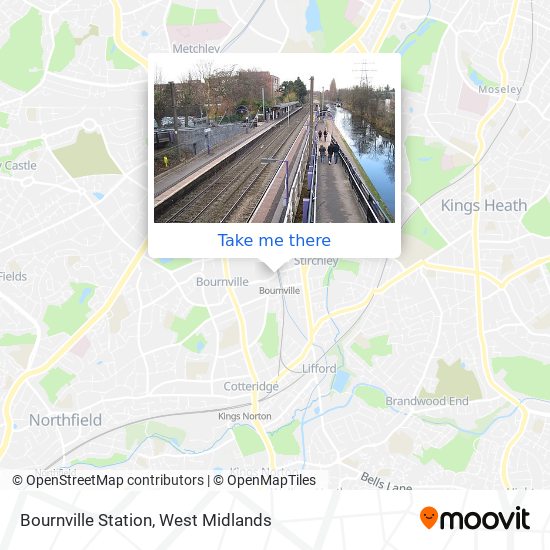 Bournville Station map