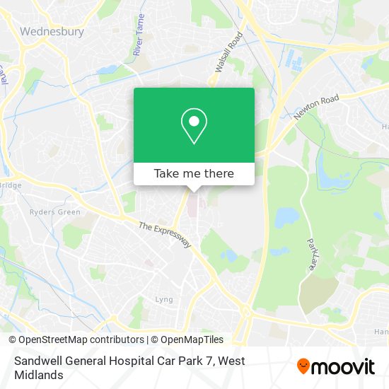 Sandwell General Hospital Car Park 7 map