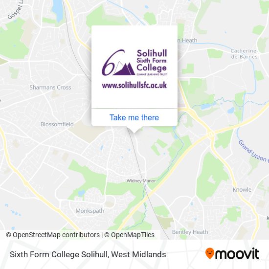 Sixth Form College Solihull map