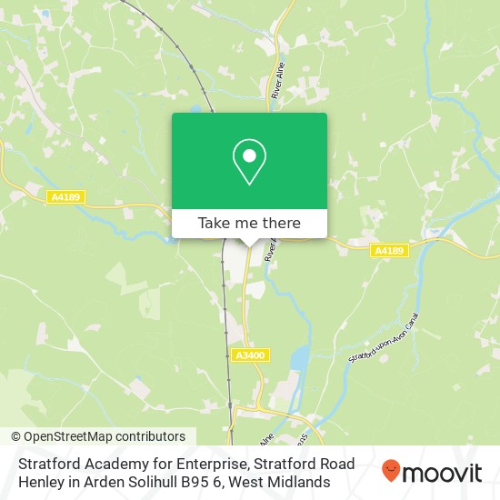 Stratford Academy for Enterprise, Stratford Road Henley in Arden Solihull B95 6 map