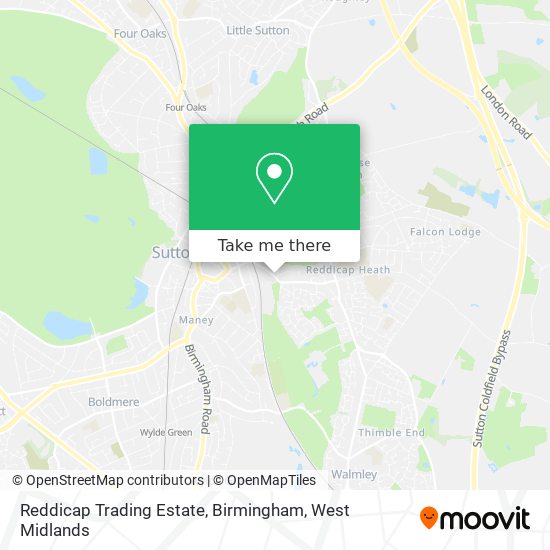 Reddicap Trading Estate, Birmingham map