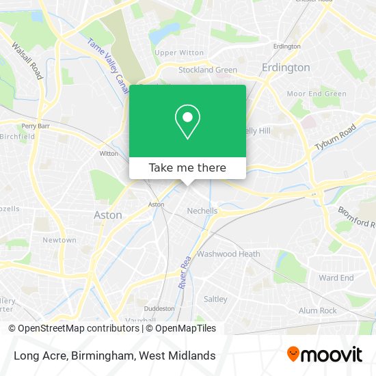 Long Acre, Birmingham map