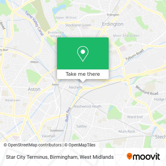 Star City Terminus, Birmingham map