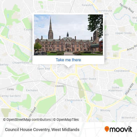 Council House Coventry map
