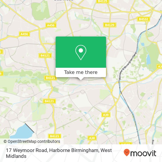 17 Weymoor Road, Harborne Birmingham map