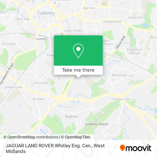 JAGUAR LAND ROVER Whitley Eng. Cen. map