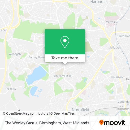 The Weoley Castle, Birmingham map