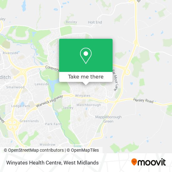 Winyates Health Centre map