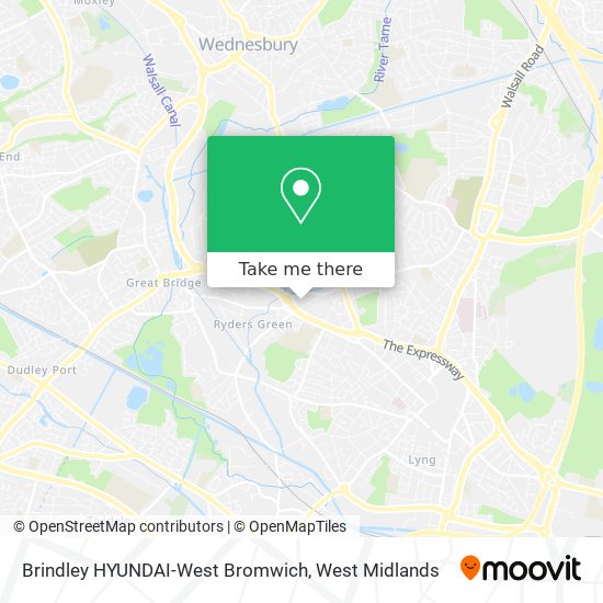 Brindley HYUNDAI-West Bromwich map
