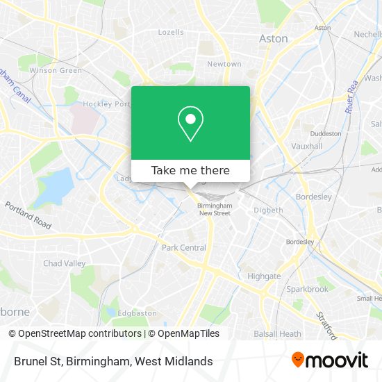 Brunel St, Birmingham map