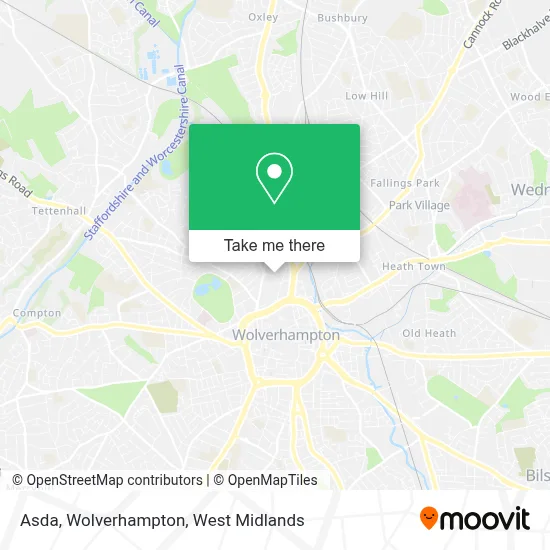 Asda, Wolverhampton map
