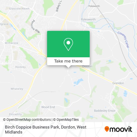 Birch Coppice Business Park, Dordon map
