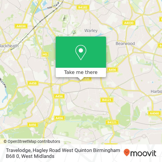 Travelodge, Hagley Road West Quinton Birmingham B68 0 map