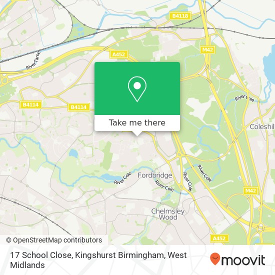 17 School Close, Kingshurst Birmingham map