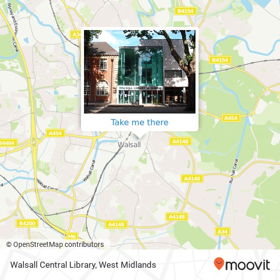 Walsall Central Library map