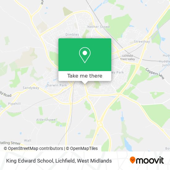 King Edward School, Lichfield map