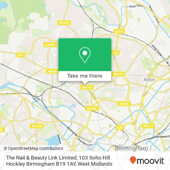 The Nail & Beauty Link Limited, 103 Soho Hill Hockley Birmingham B19 1AY map