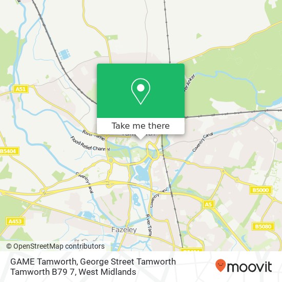 GAME Tamworth, George Street Tamworth Tamworth B79 7 map