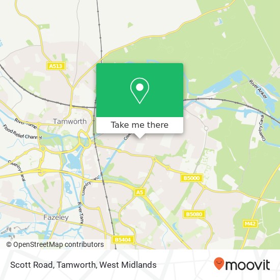 Scott Road, Tamworth map