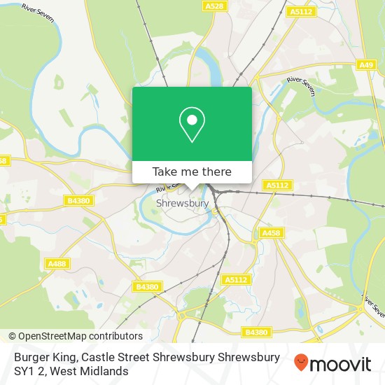 Burger King, Castle Street Shrewsbury Shrewsbury SY1 2 map