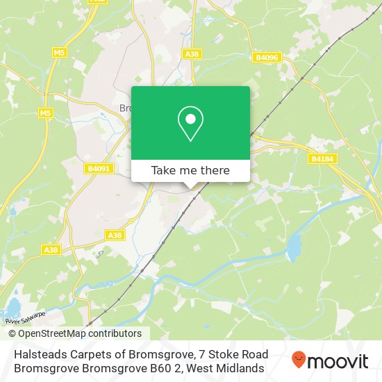 Halsteads Carpets of Bromsgrove, 7 Stoke Road Bromsgrove Bromsgrove B60 2 map