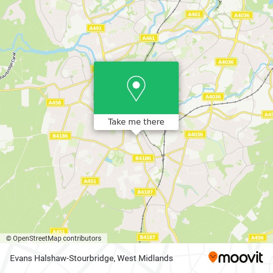 Evans Halshaw-Stourbridge map