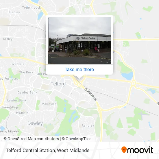 Telford Central Station map