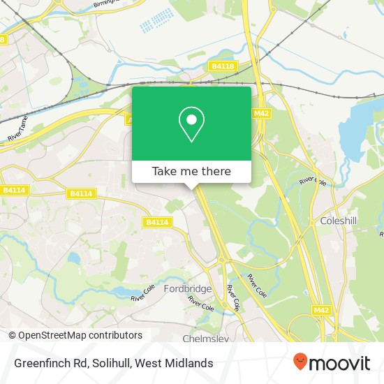 Greenfinch Rd, Solihull map