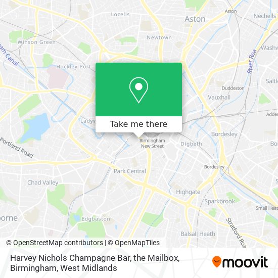Harvey Nichols Champagne Bar, the Mailbox, Birmingham map