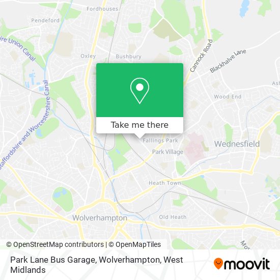 Park Lane Bus Garage, Wolverhampton map