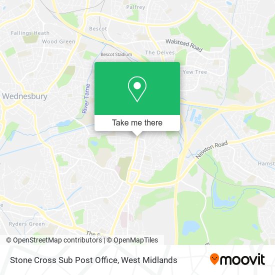 Stone Cross Sub Post Office map