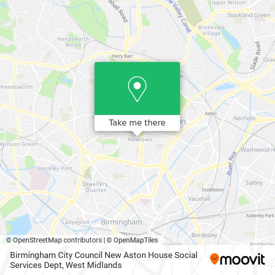 Birmingham City Council New Aston House Social Services Dept map