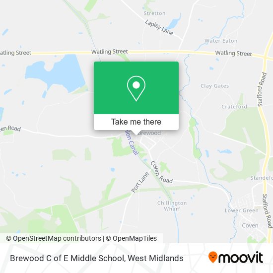 Brewood C of E Middle School map