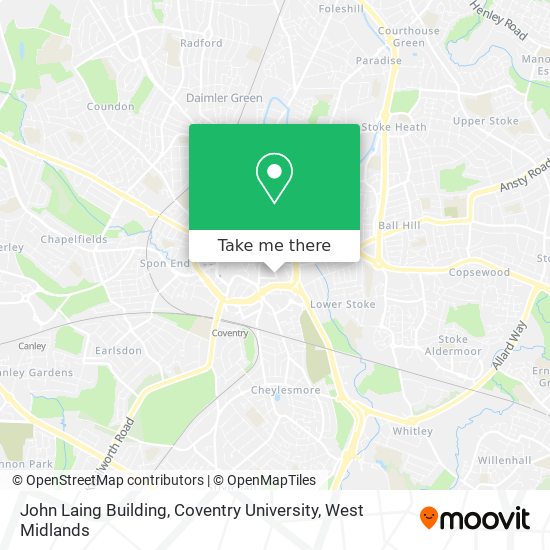 John Laing Building, Coventry University map