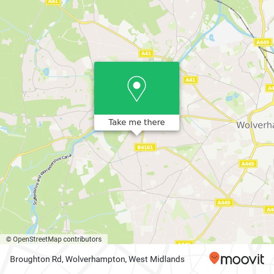 Broughton Rd, Wolverhampton map