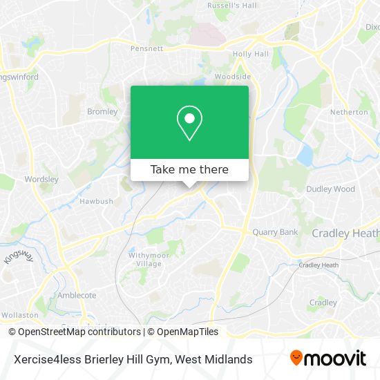 Xercise4less Brierley Hill Gym map