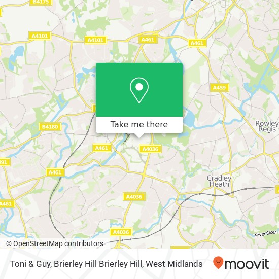 Toni & Guy, Brierley Hill Brierley Hill map