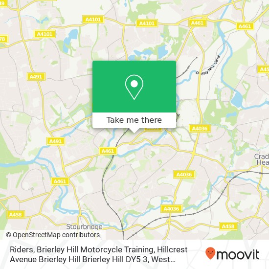 Riders, Brierley Hill Motorcycle Training, Hillcrest Avenue Brierley Hill Brierley Hill DY5 3 map