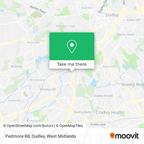 Pedmore Rd, Dudley map