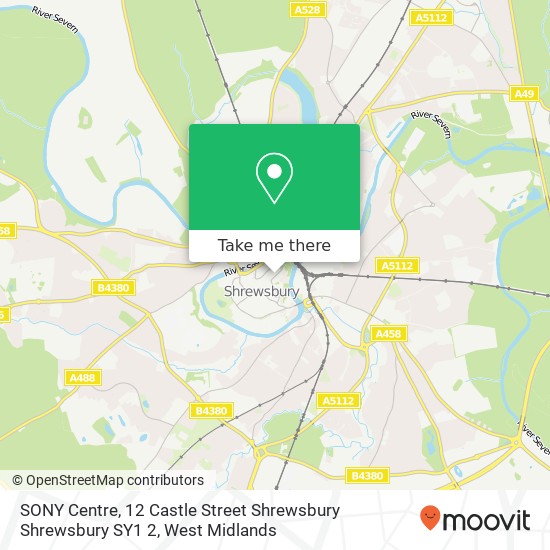 SONY Centre, 12 Castle Street Shrewsbury Shrewsbury SY1 2 map