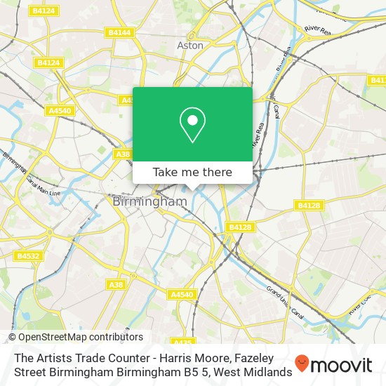 The Artists Trade Counter - Harris Moore, Fazeley Street Birmingham Birmingham B5 5 map