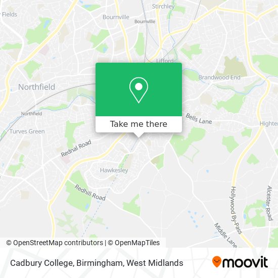 Cadbury College, Birmingham map