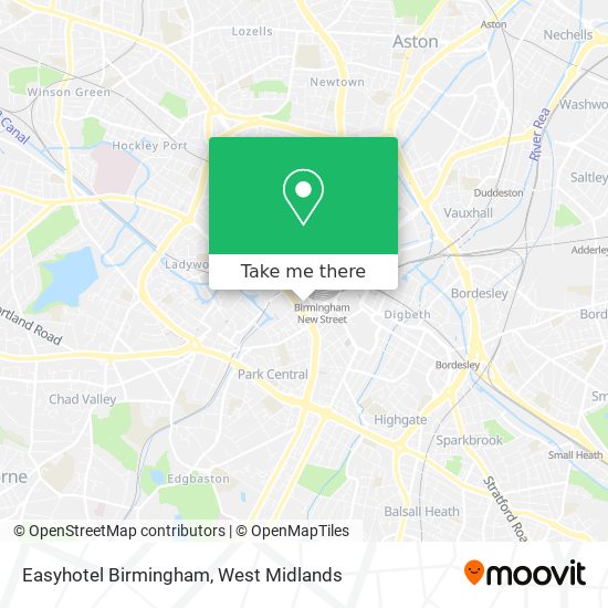 Easyhotel Birmingham map