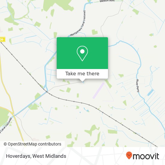 Hoverdays, Rednal Oswestry Oswestry SY11 4 map