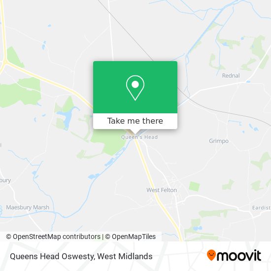 Queens Head Oswesty map