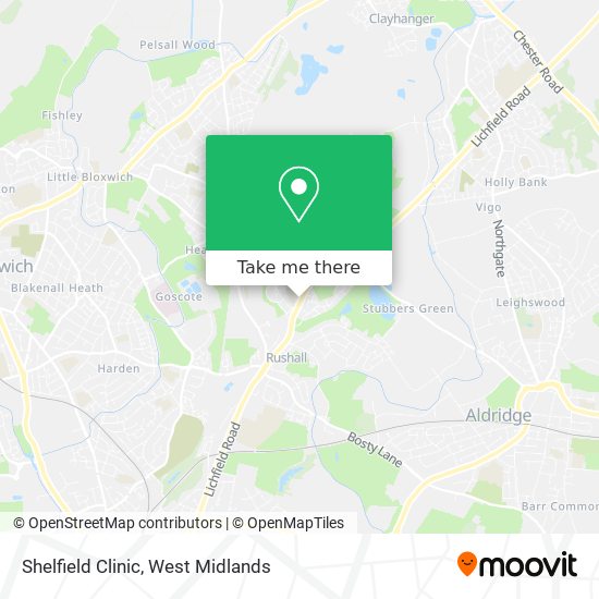 Shelfield Clinic map