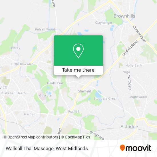 Wallsall Thai Massage map