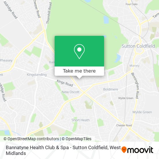 Bannatyne Health Club & Spa - Sutton Coldfield map