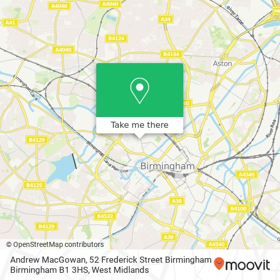 Andrew MacGowan, 52 Frederick Street Birmingham Birmingham B1 3HS map