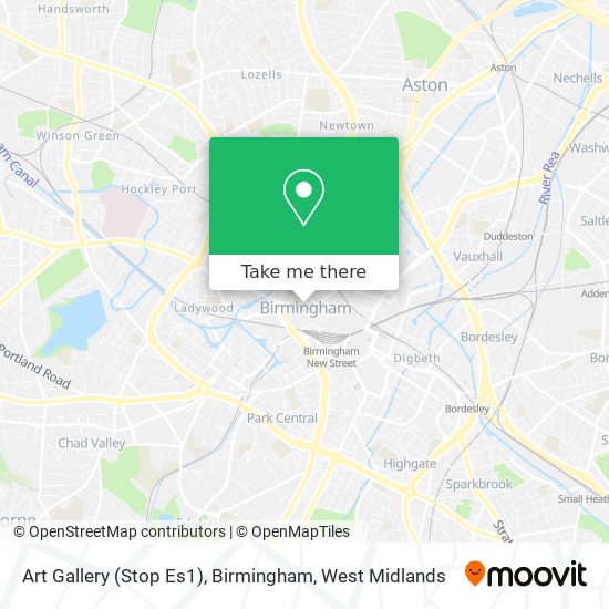 Art Gallery (Stop Es1), Birmingham map